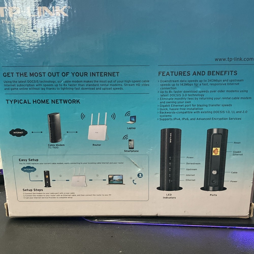 TP-LINK TC-7610 DOCSIS 3.0 Cable Modem