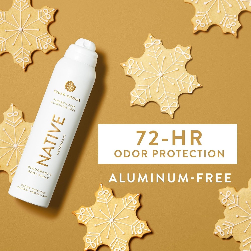 Native Deodorant Spray, Holiday Edition, Sugar Cookie Scent, Contains Naturally