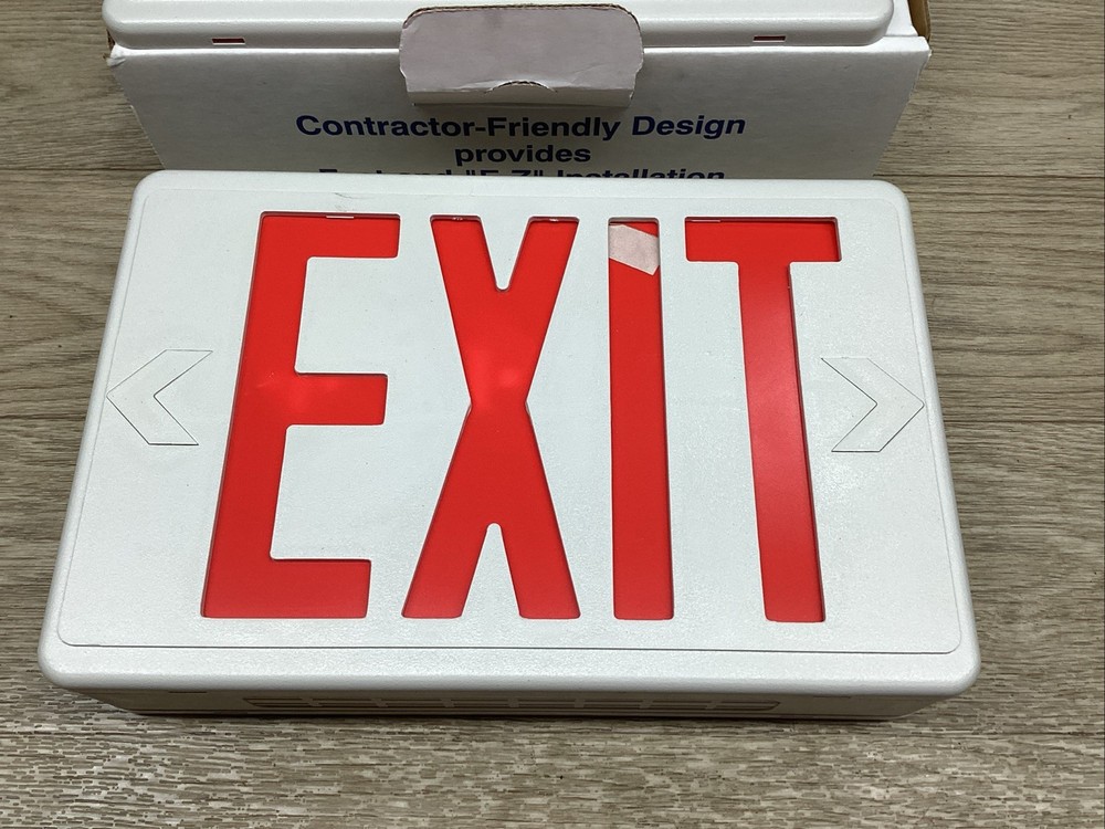 DOUBLE FACE A.C ONLY LED EMERGENCY EXIT LIGHTING FIXTURE SIGN #807KN*SI