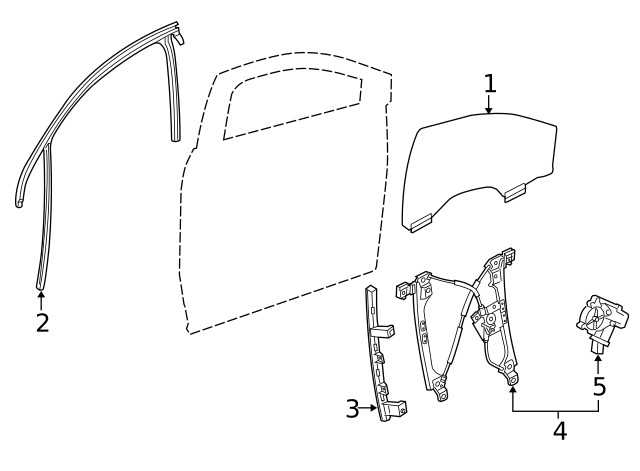Genuine GM Window Regulator 26444684
