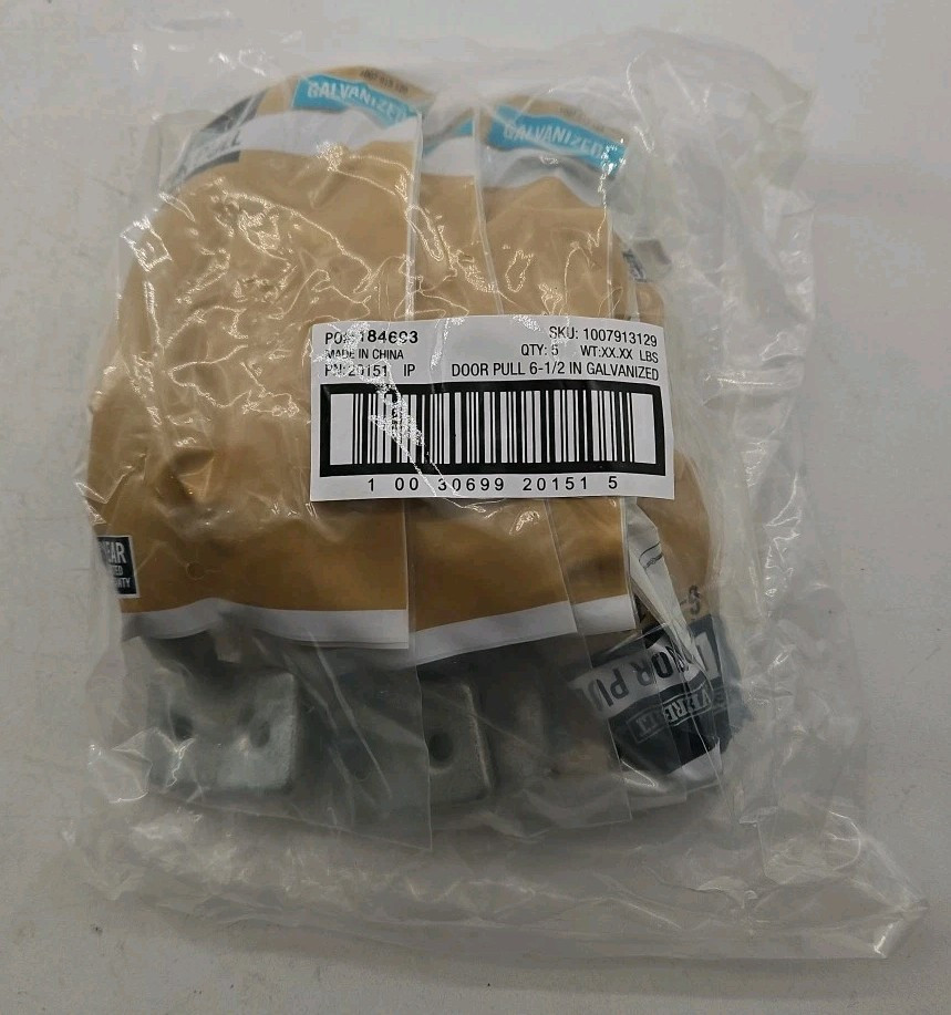 Everbilt - 20151 - 6-1/2" Galvanized Door Pull - Bag of 5