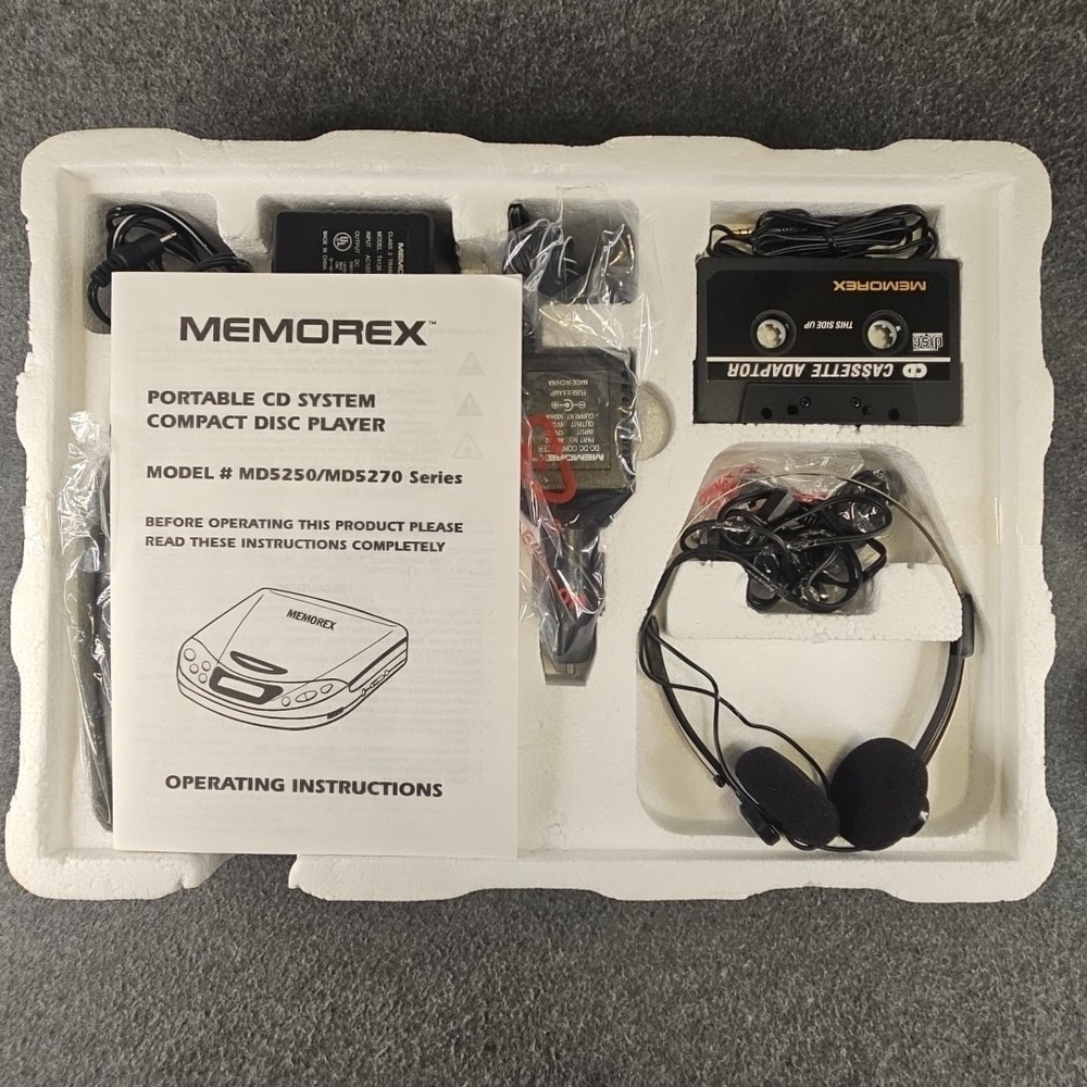 Vintage 1996 Memorex Personal Compact Disc CD Player MD5250CP
