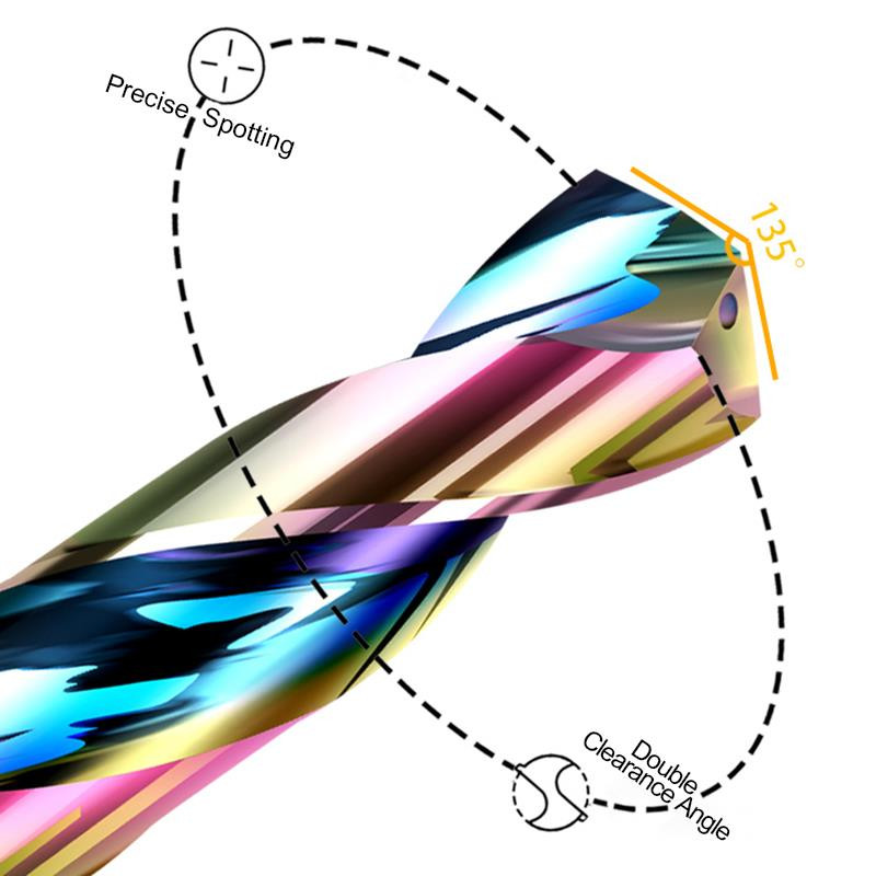 KLOT 3D Coolant Thru DLC Coated Drill Bit For Aluminum 3mm-11mm Solid Carbide