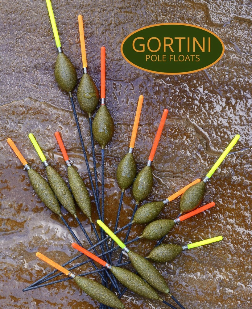 3 no. Handmade GORTINI No. 5 (0.5g) Carbon Chianti 'Solid core tip' pole float
