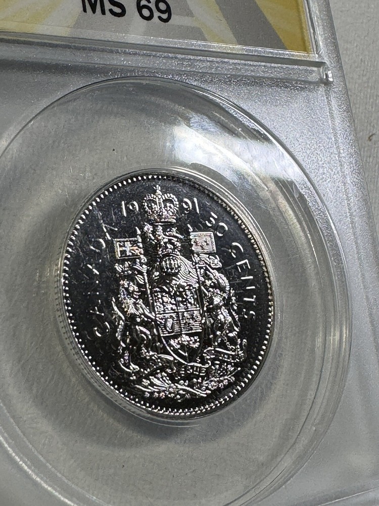1991 Canada 50 Cents Proof Like Graded MS 69 by ANACS
