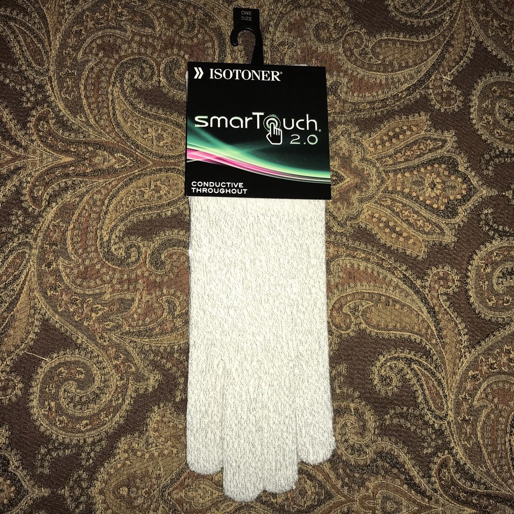 Women’s Smartouch Ivory/Gray Gloves NWT