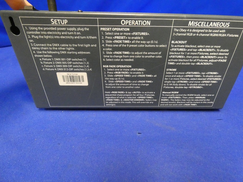 Chauvet DJ OBEY 4 LED Controller w/Power Supply