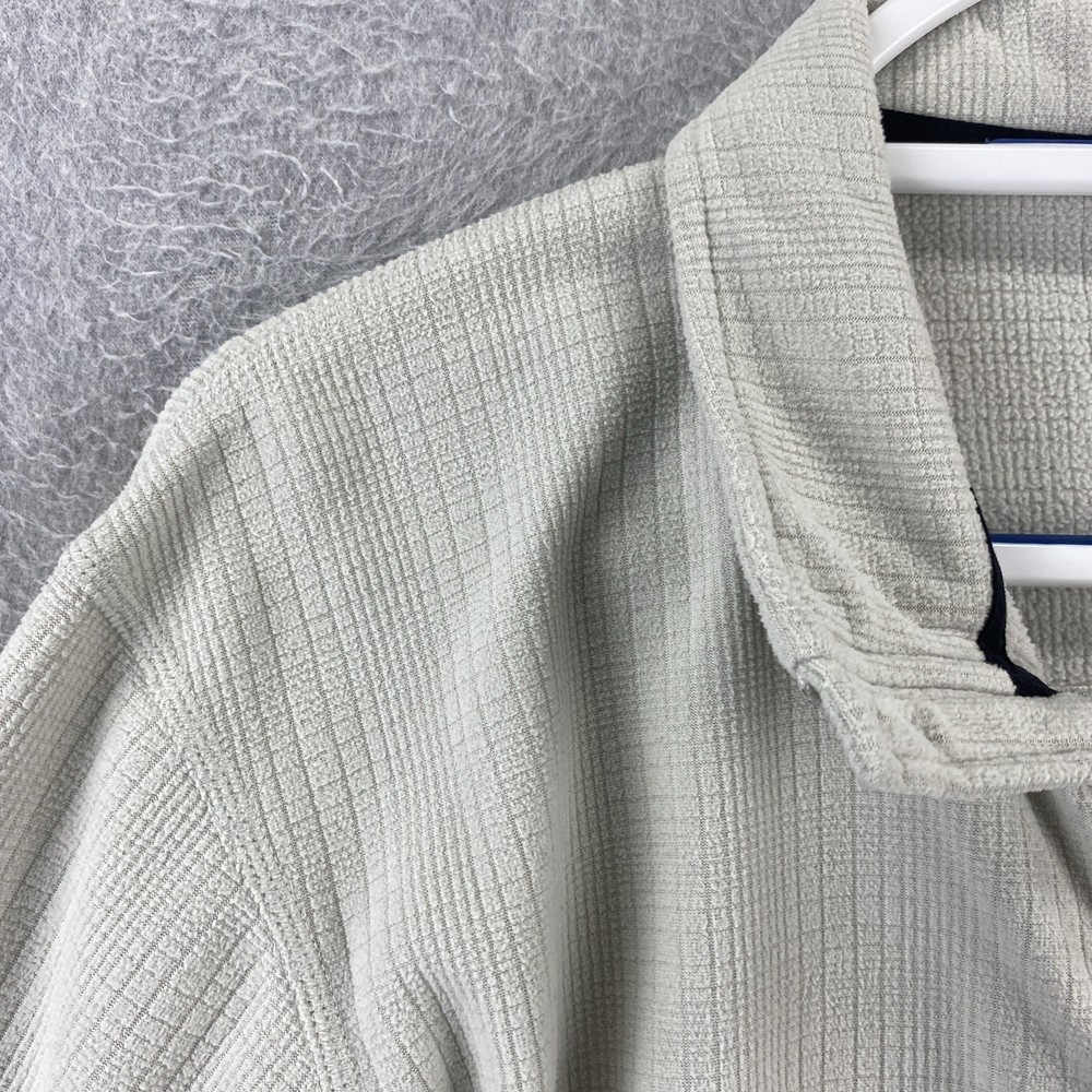 The North Face L Beige 1/4 Zip Pullover Long Sleeve Mock Neck Polyester