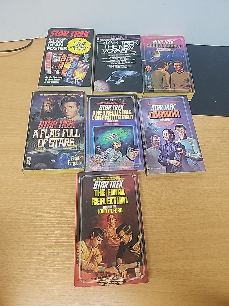(7) Star Trek Various Books Corona, Final Reflection, Double Double, Etc