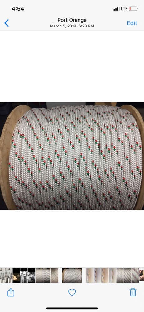 1/2" polyester white red green American made