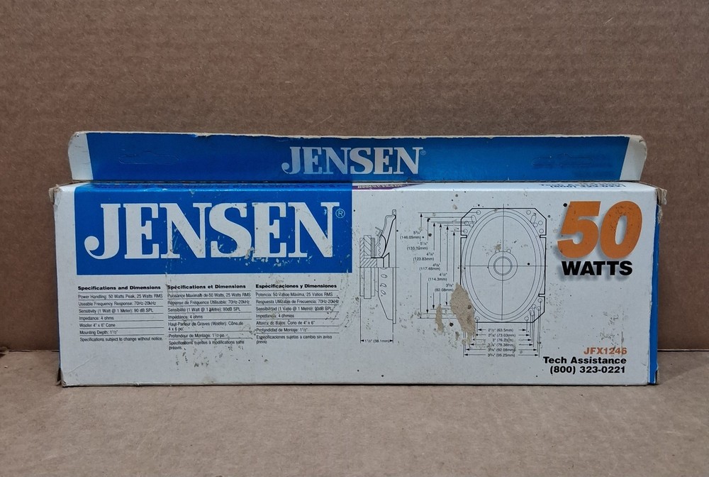 Jensen JFX1246 Dual Cone Speaker Set