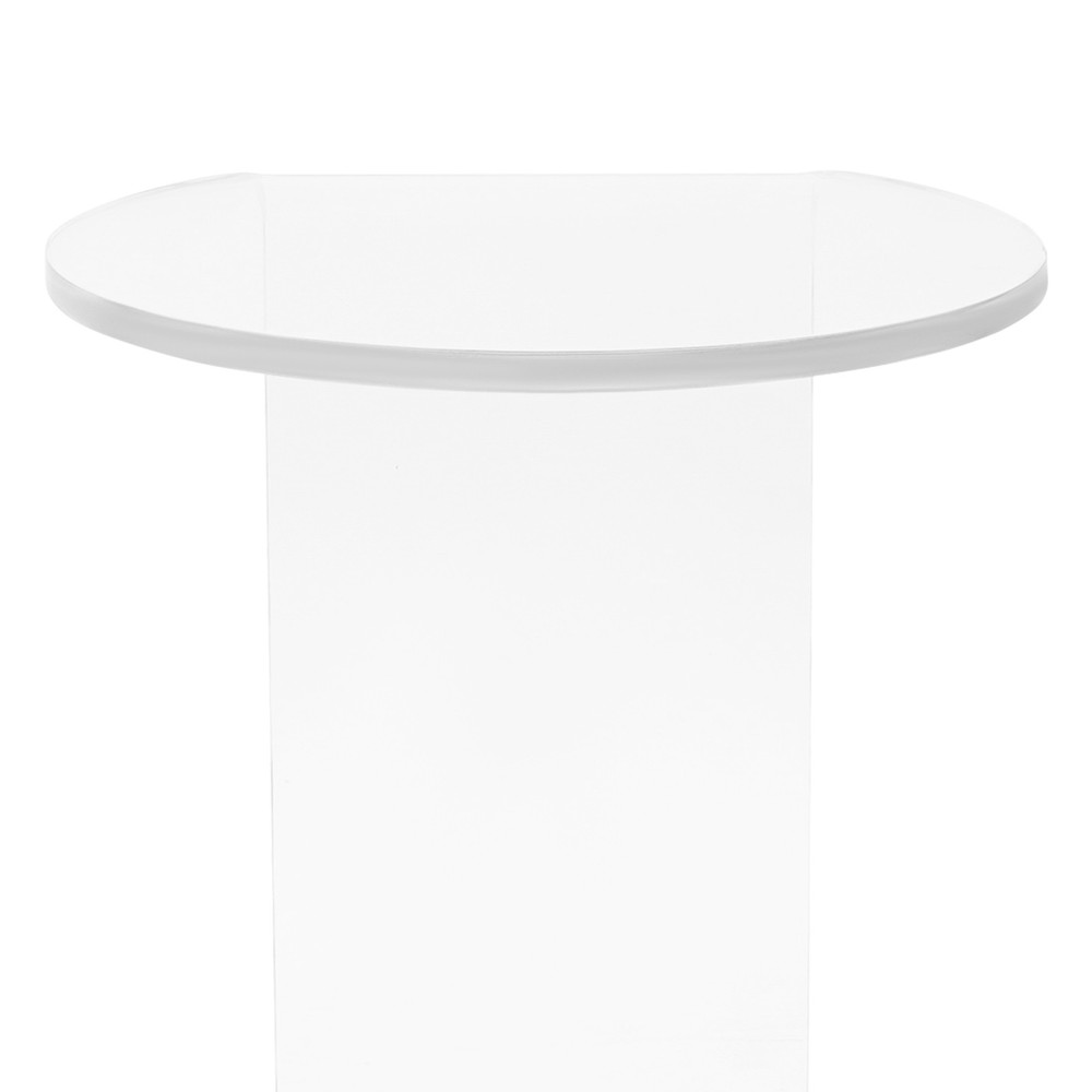 Acrylic Nightstand Side Table, Mobile Side Table, 2-tier Display End Table