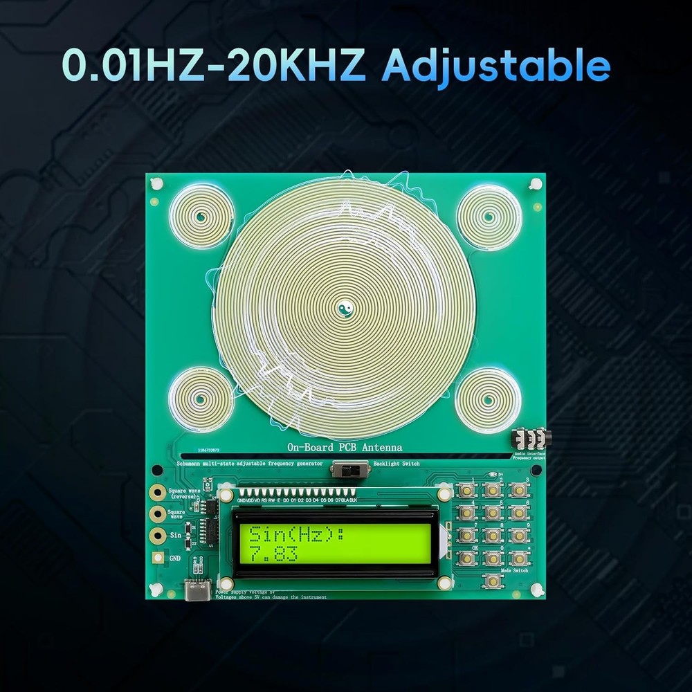 Frequency Generator for Healing | Adjustable Schumann Resonance Generator – 7...