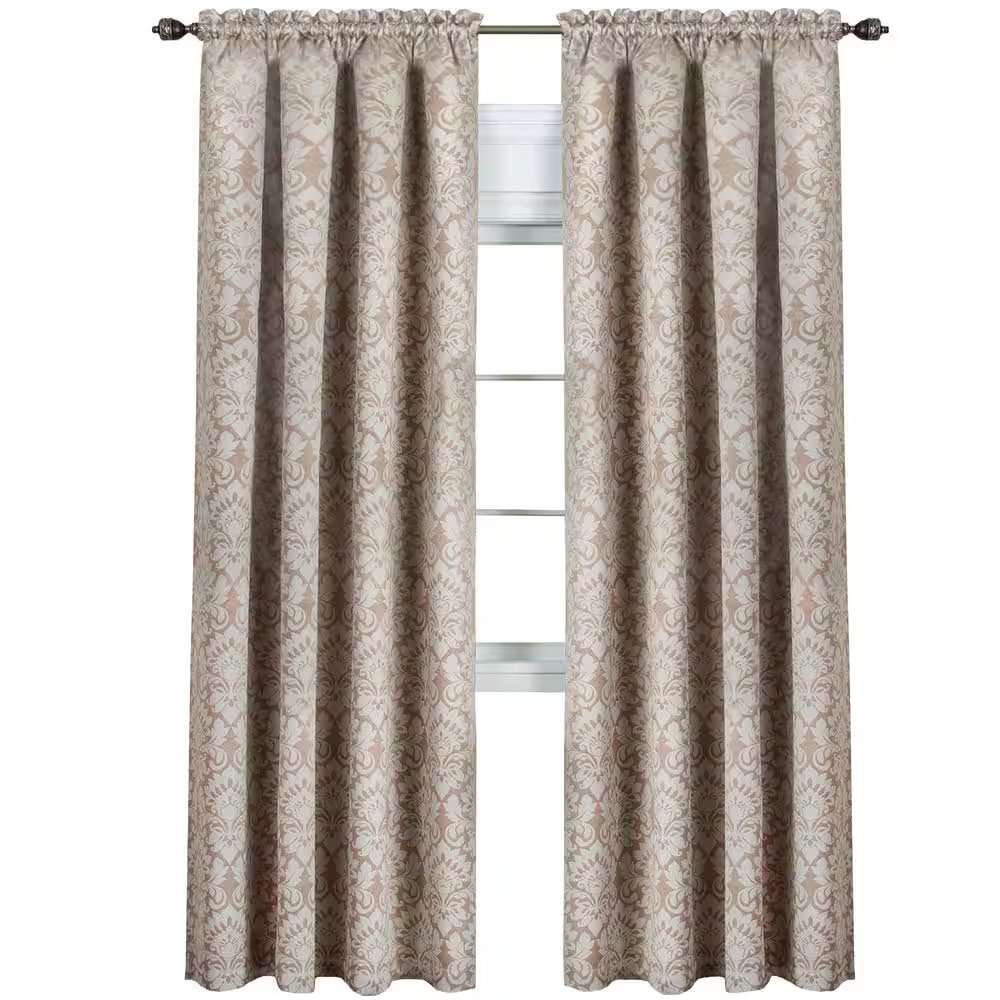 Sutton 52 In. W X 84 In. L Polyester Blackout Window Panel in Tan
