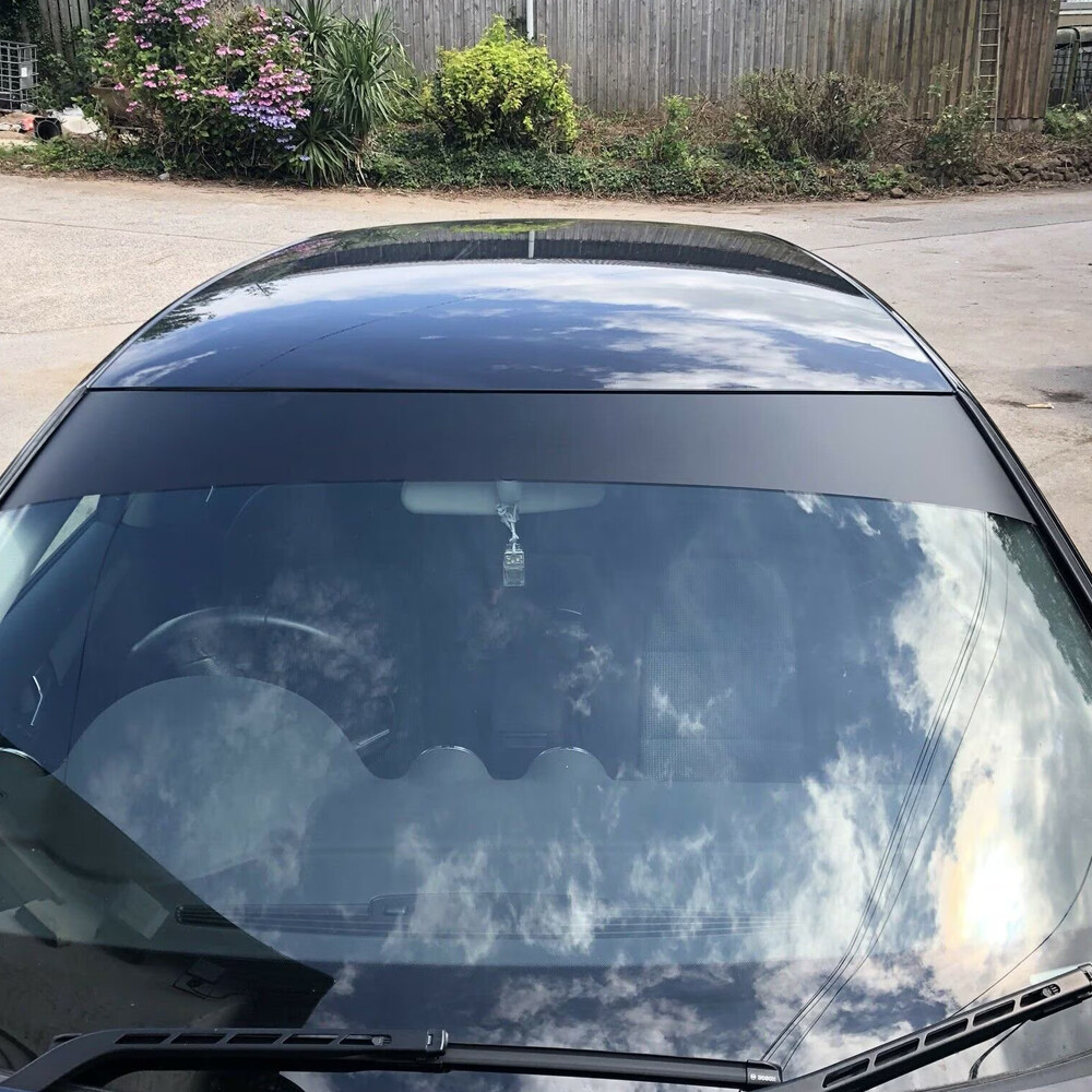 Sun Visor Strip Windshield Banner Vinyl Long Lasting Blank Decal matte black
