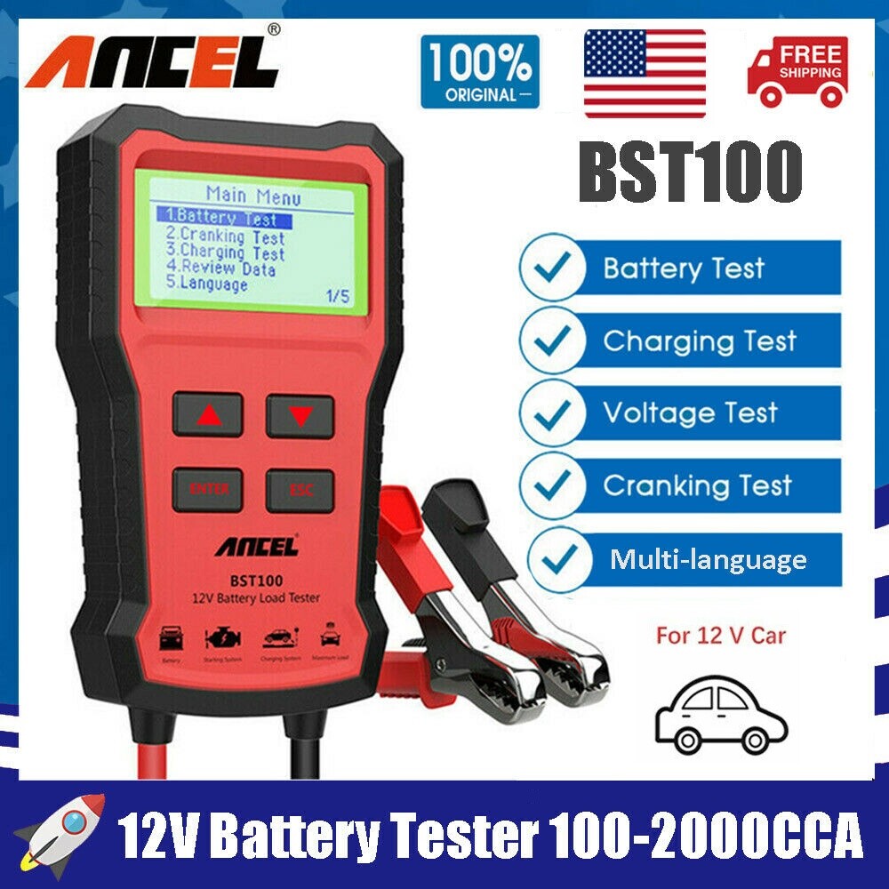 Ancel 12V Car Battery Tester Analyzer Charging Circut Diagnostic Analyzer Tool