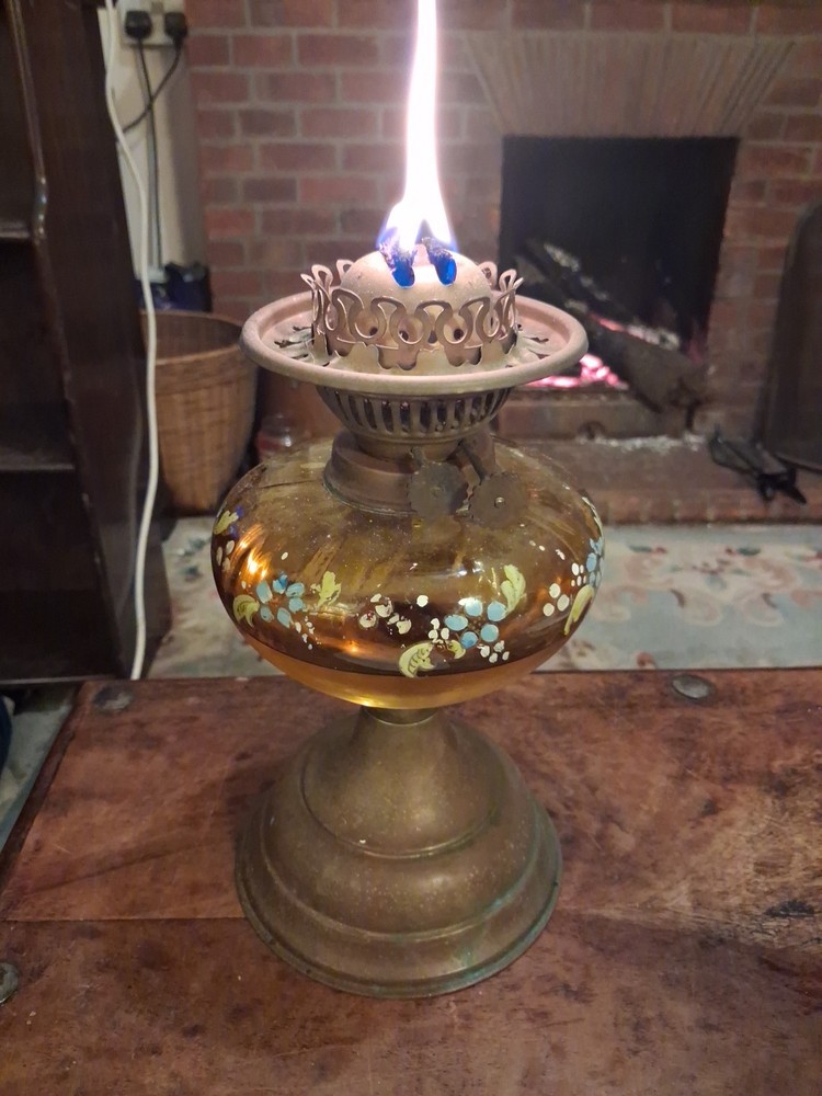 Vintage Twin Burner Oil Lamp Base