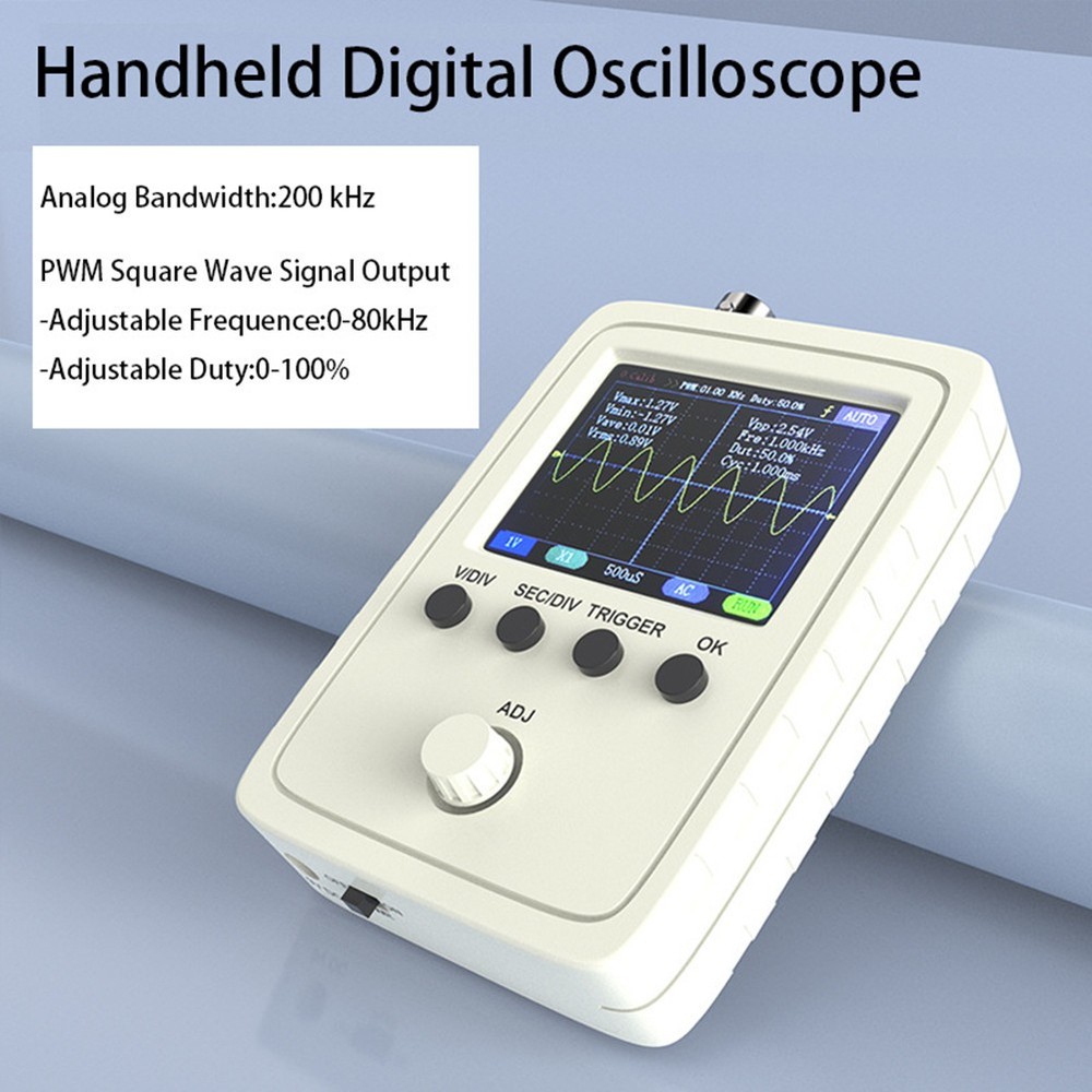 Assembled DSO150 Digital Oscilloscope 2.4in LCD Display With Test Clip Power