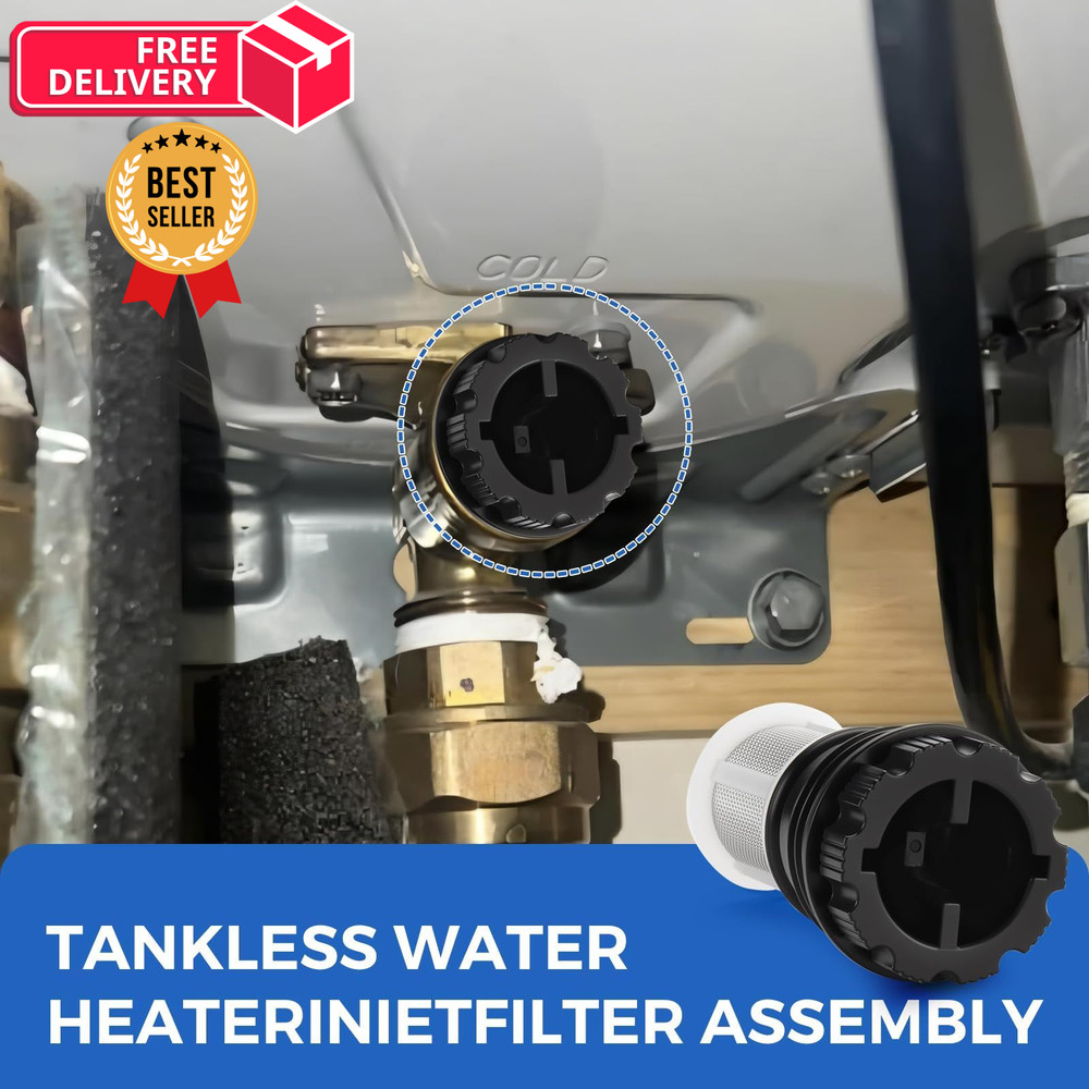 H98-510-S tankless Water Heater Filter Kit for Rinnai Black