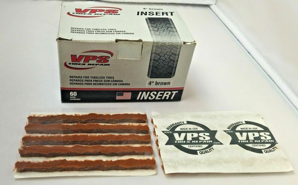 4"Brown String Type Tire Plug Insert Repairs, 50 pcs,USA Made ((Ti-361))