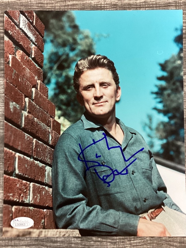 (SSG) KIRK DOUGLAS Signed 8X10 Photo "War Wagon", "Final Countdown" with JSA COA