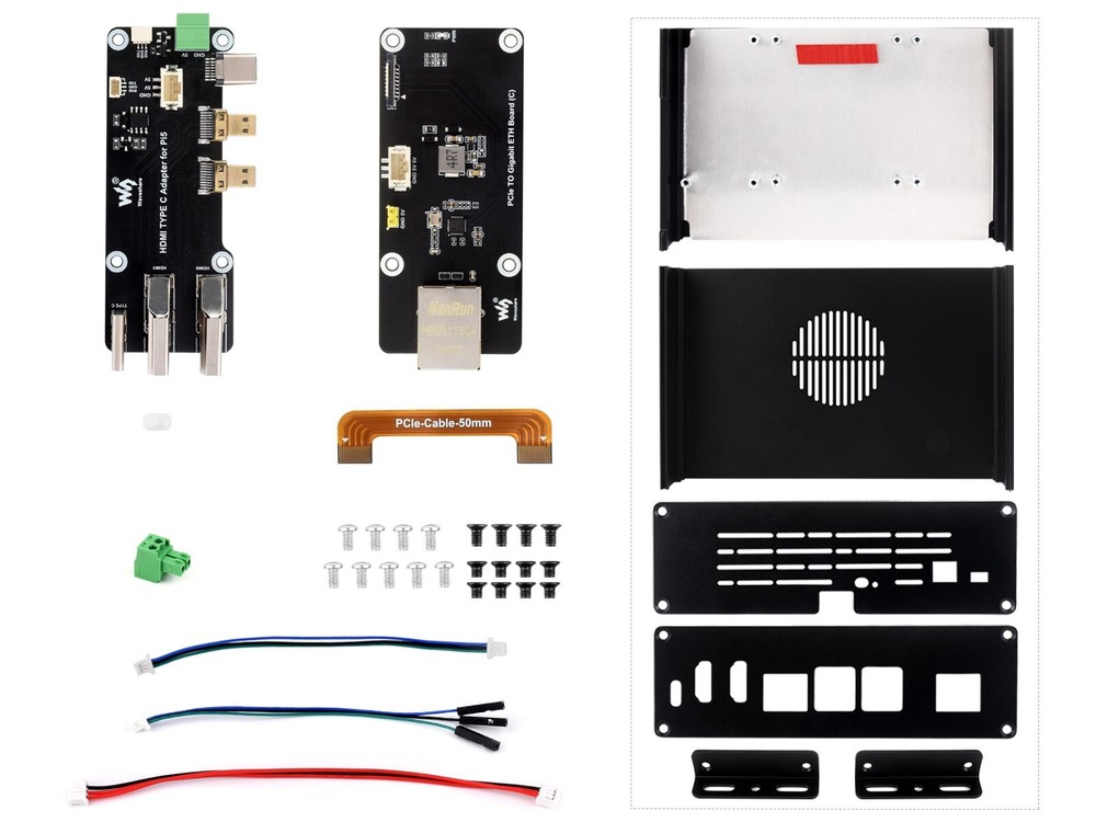 Waveshare Multi-functional All-in-one Mini-Computer Kit for Raspberry Pi 5