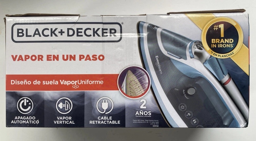 BLACK+DECKER.Advanced steam iron with vertical steaming features. Tested Works