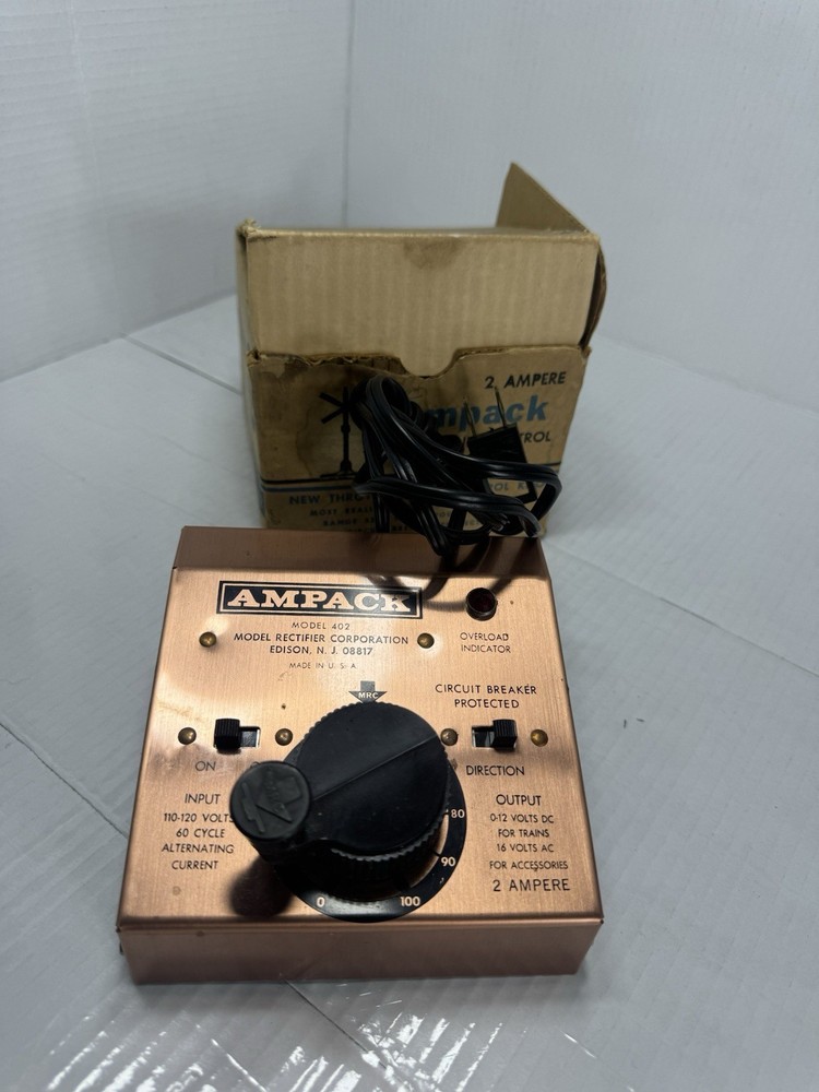 MRC HO / N Scale 2 Ampack Transformer For Train Set Layout #402