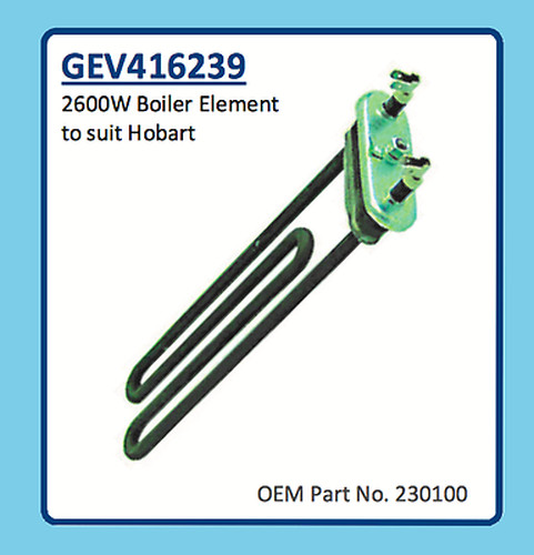 HOBART BOILER ELEMENT 2600W GEV416239 230100