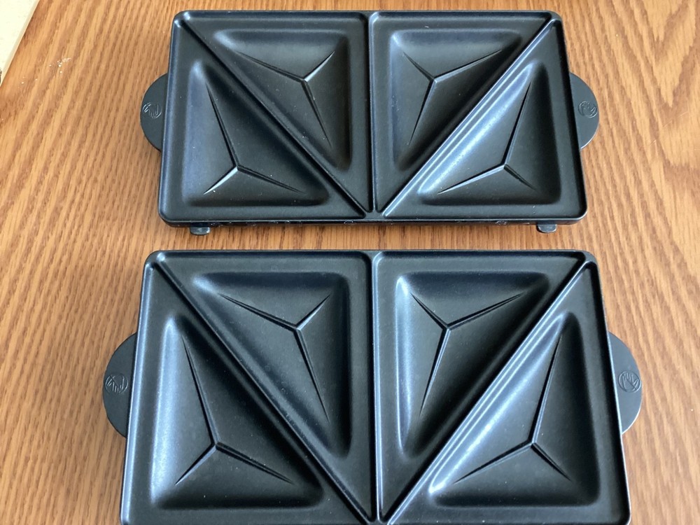 Sandwich Maker Replacement Sandwich Plates 9” x 5” NOS