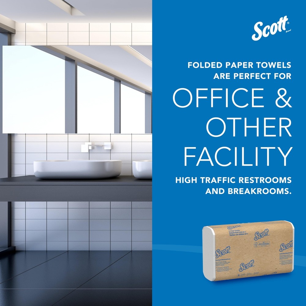Scott Professional Essential C-Fold Folded Paper Towels, Bulk (01510), Fast-D...