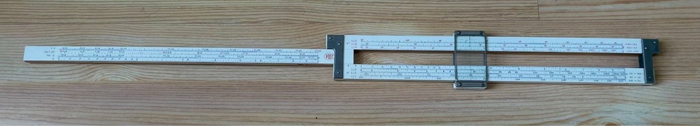 Vintage SLIDE RULE Versalog 1460 Frederick Post 12" Leather Case Engineering