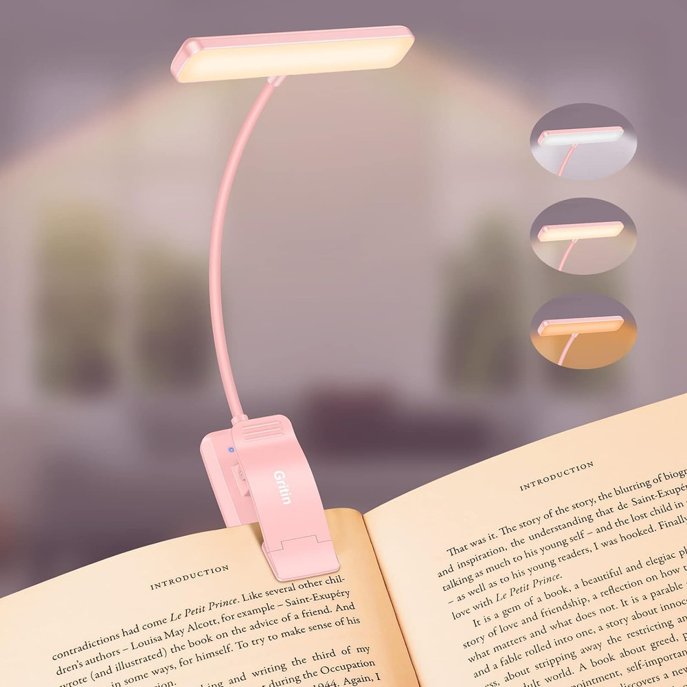 19 LED Rechargeable Book Light for Reading in Bed with Memory Function- Eye Cari