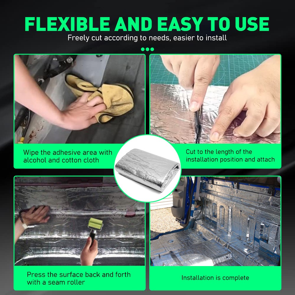 40"×80" Single Side Insulation Reflective Insulation Mat Foam Radiant Barrier