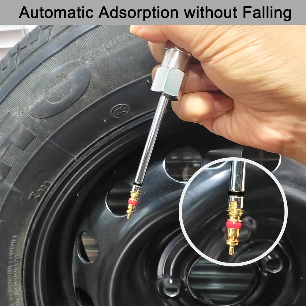 Essential Schrader Valve Core Removal Tool - Portable 4-Inch Stainless Steel