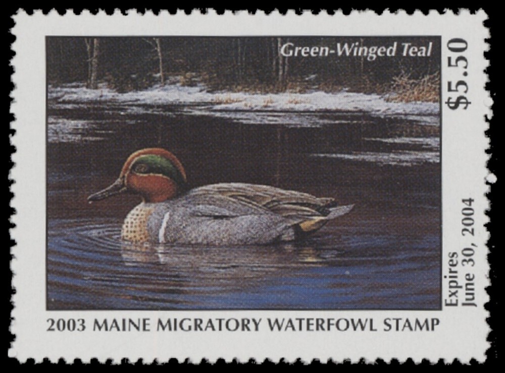2003  Maine State Duck Stamp Mint Never Hinged. Original Gum