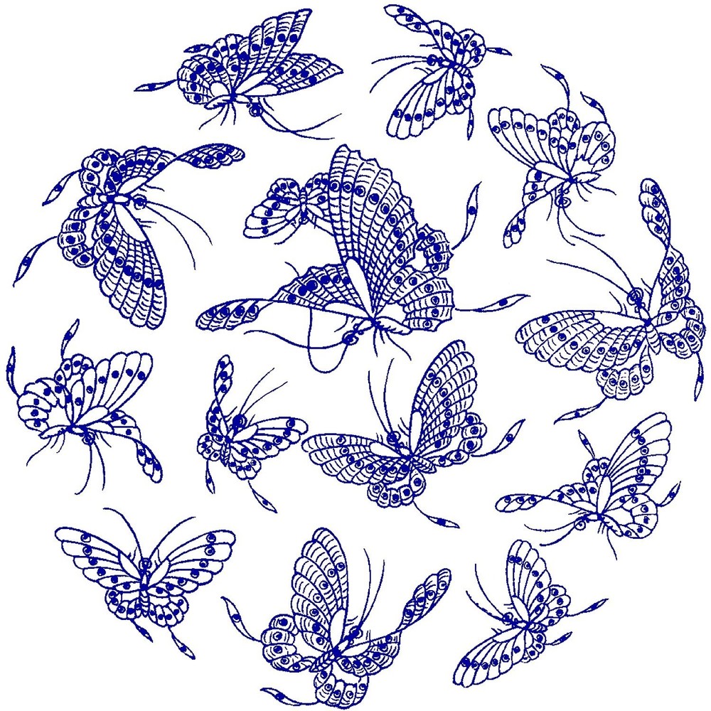 Butterflies Chinese Patterns Tile Mural Kitchen Wall Backsplash Marble Ceramic