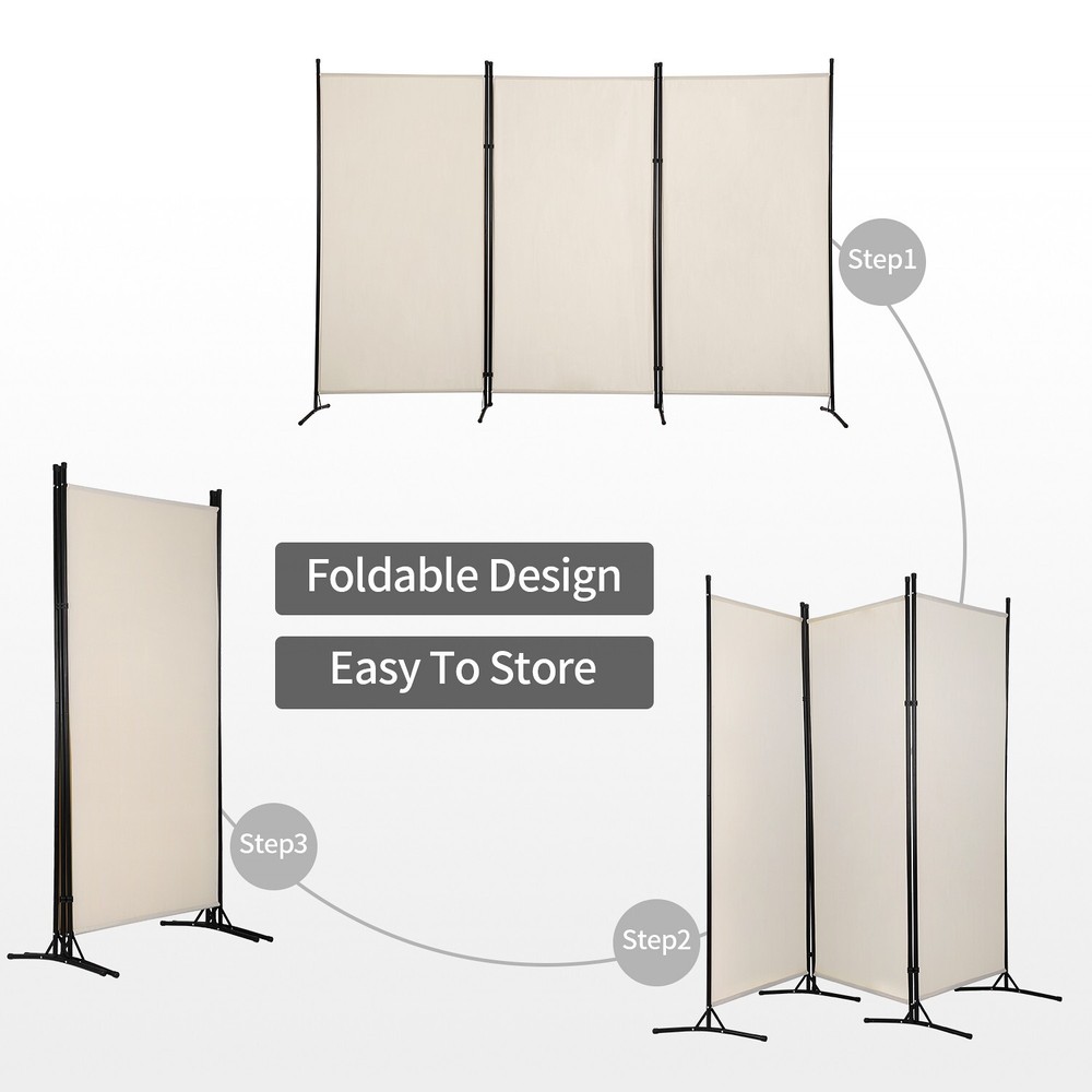 PayLessHere 3 Panel Room Divider Folding Privacy Screen 5.9FT Partition Room