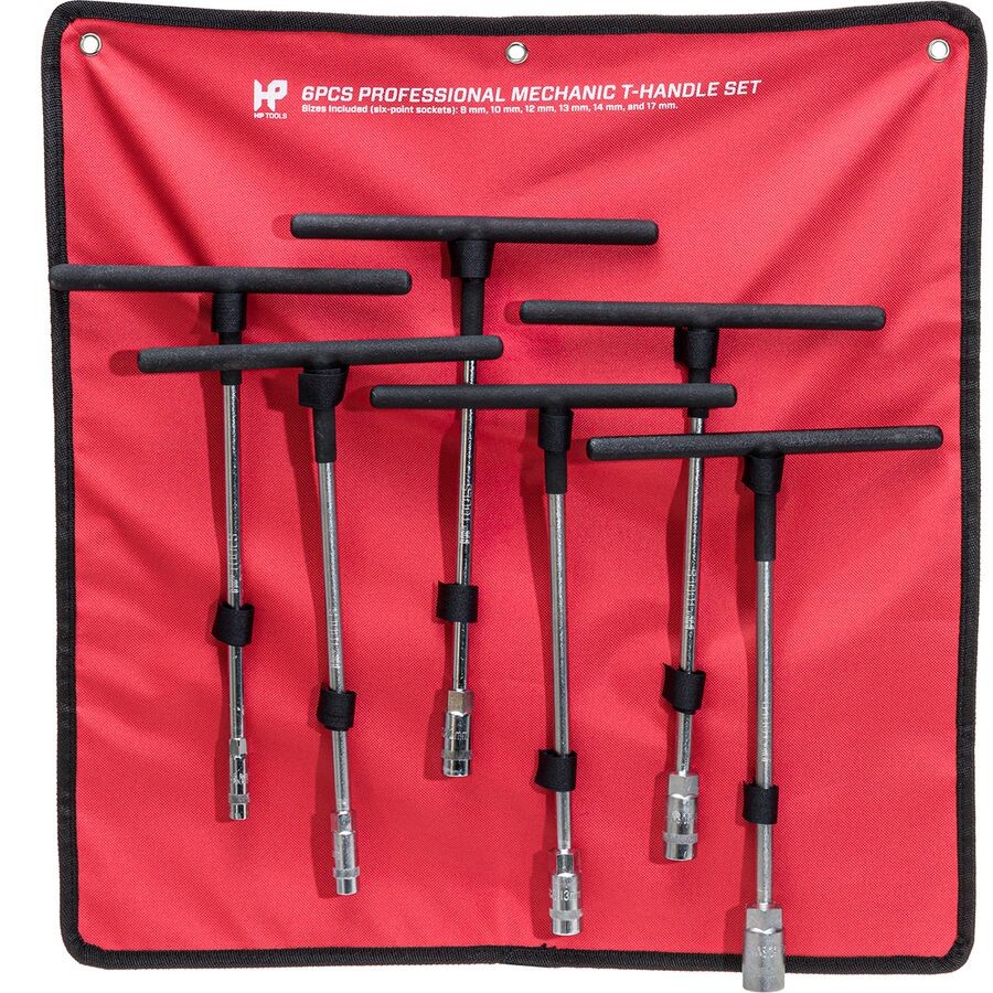 HP Tools Rubber T-Handle Motorcycle Socket Set NC-6044