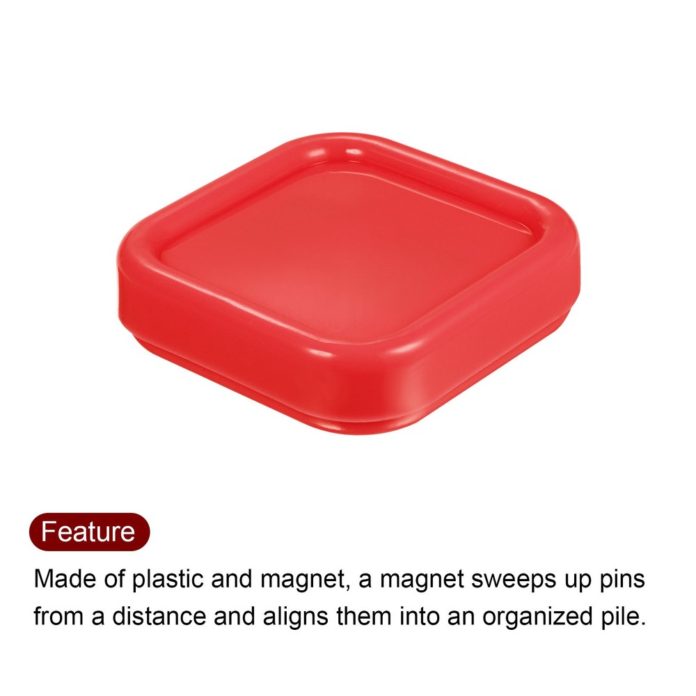 2Pcs Red Magnetic Pin Holder DIY Sewing Pin Storage Case Tool