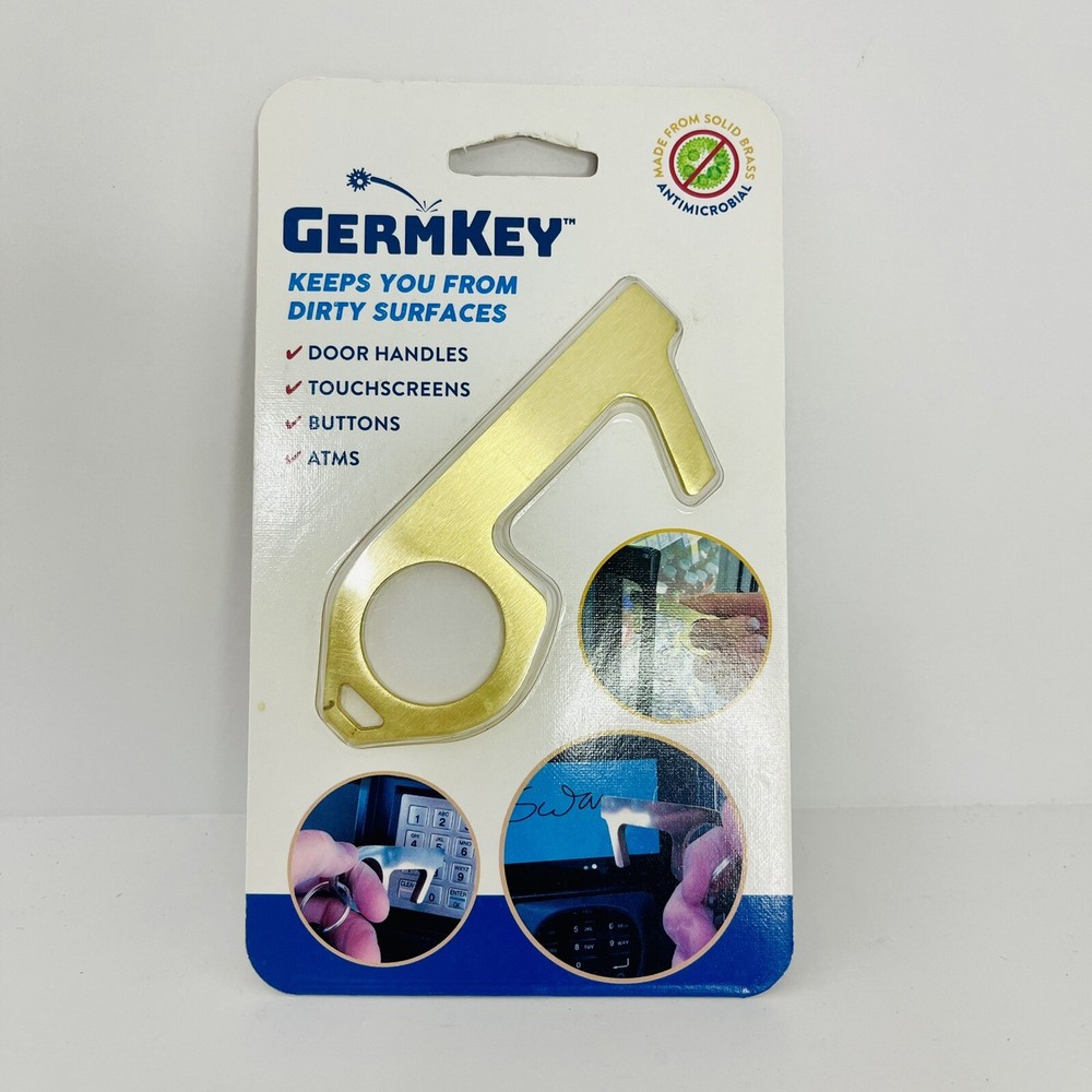 NIP GermKey Brass Germ Free Antimicrobial Tool Clean