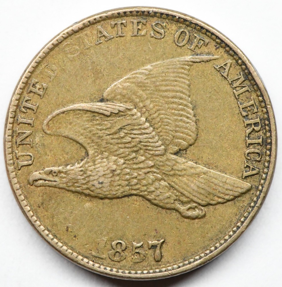 1857 flying eagle cent in a high grade