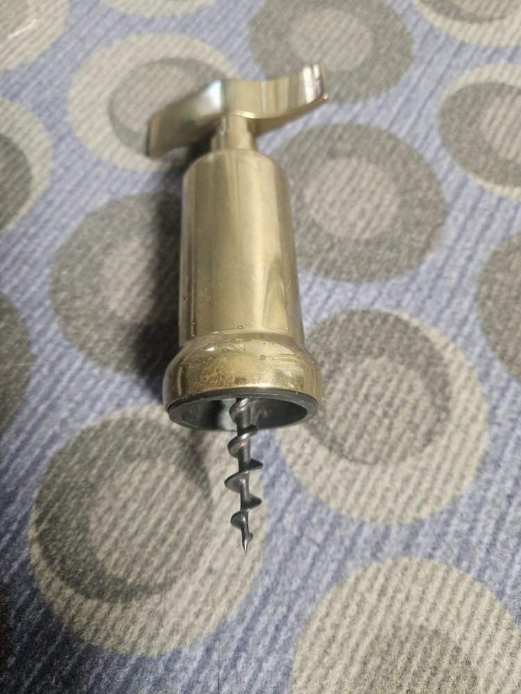 Vintage Italian Solid Brass Corkscrew