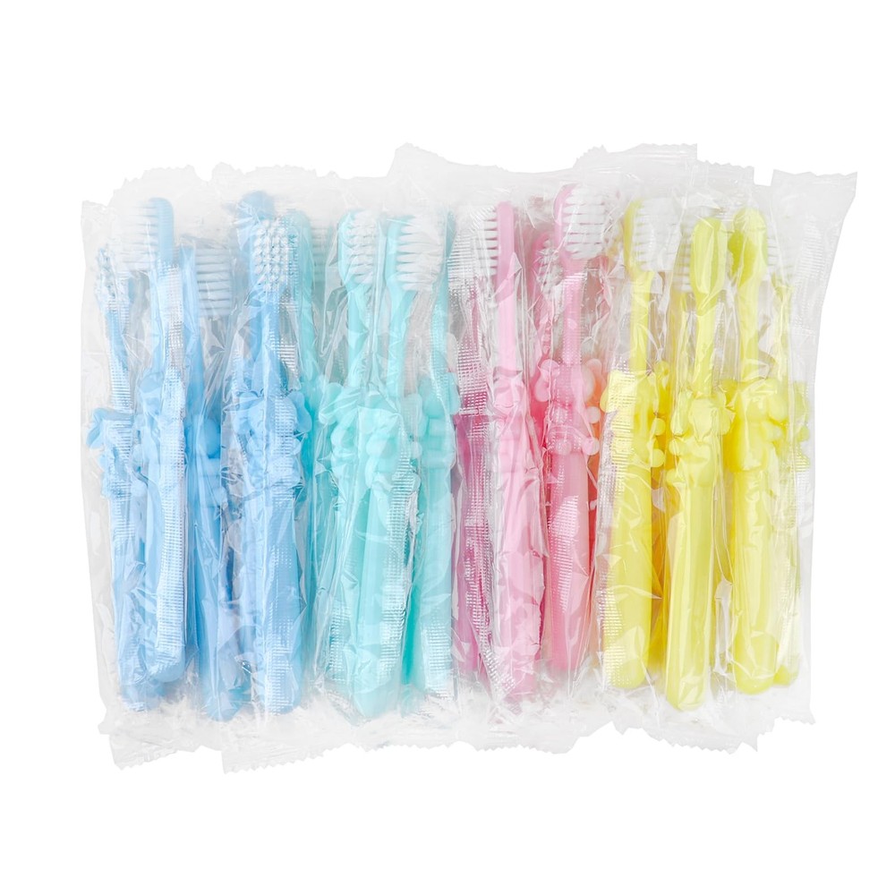 100 pcs Bulk Disposable Kid Toothbrushes Individually Wrapped, Toothbrushes T...