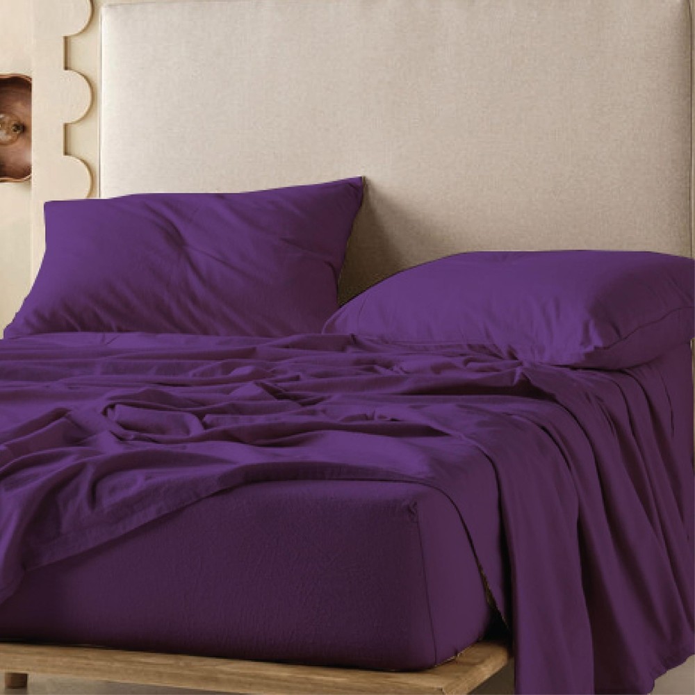 Queen Sheets Set, 4 Pieces Super Soft Microfiber Bed Set with 16 Inch Deep Po...