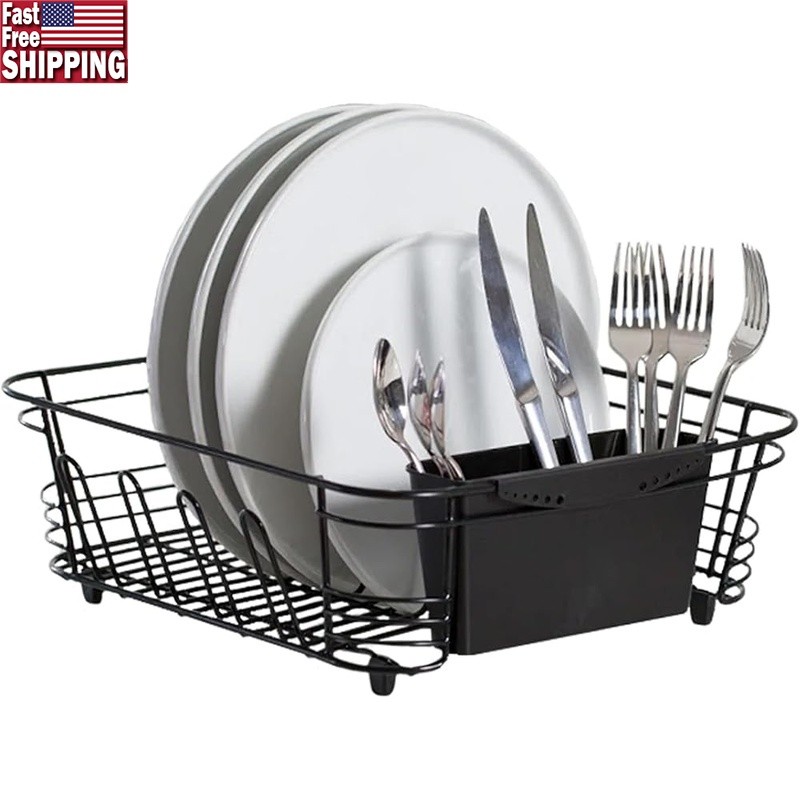 Compact Over Sink Dish Rack Space Saving Drying Rack Kitchen Countertop New