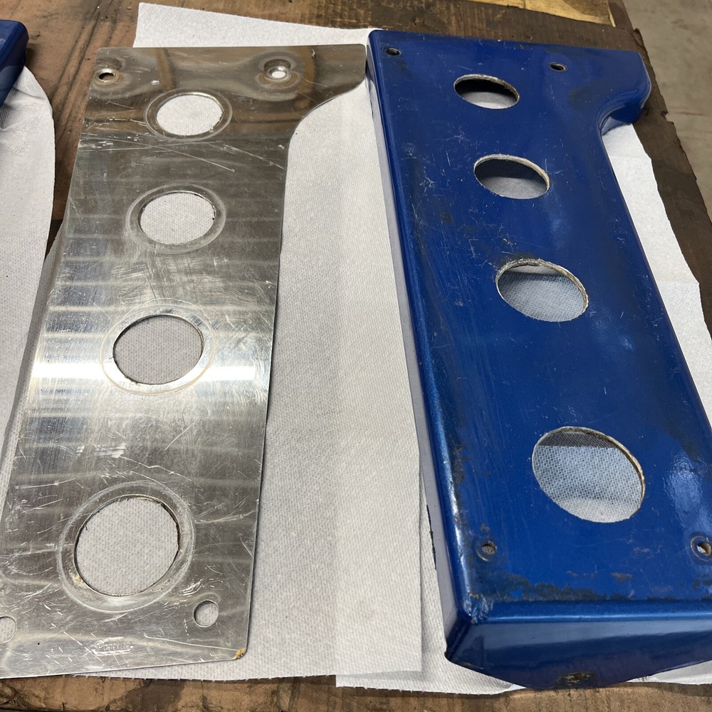 Peterbilt 359 Blue Side Cowl  Panel W/ SS Covers Driver Side