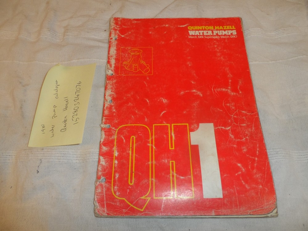QUINTON HAZELL WATER PUMPS  CATALOGUE WITH CROSS REFERENCE