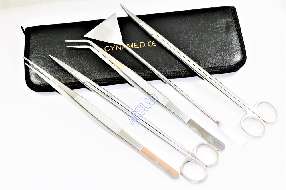 PREMIUM GERMAN FISH TANK CLEANING KIT-BASIC AQUASCAPING TOOLS STAINLESS 5PCS