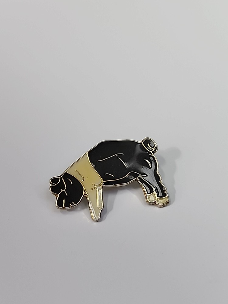 Black & White Pig Lapel Pin